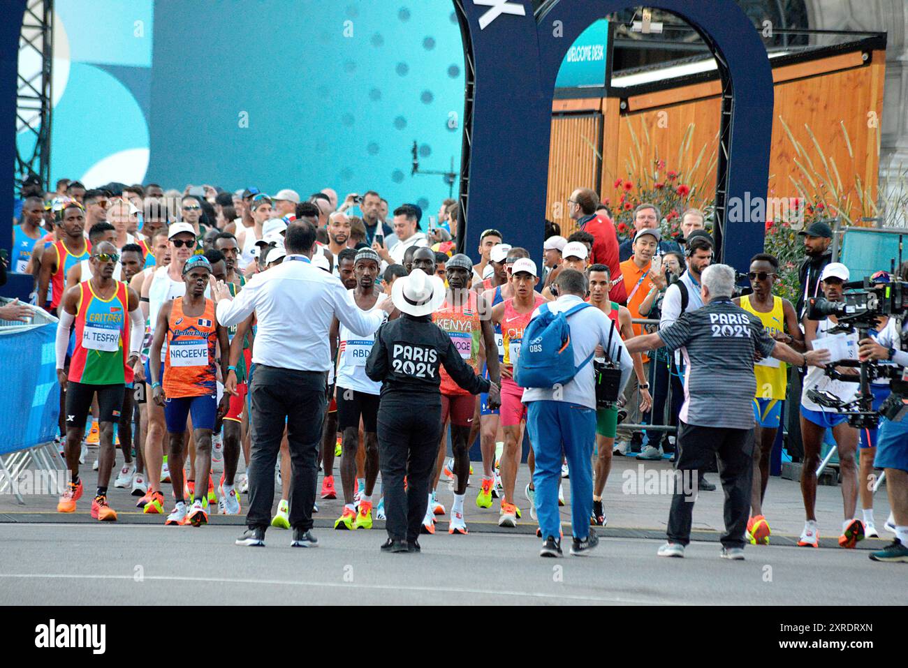 Before the Start during Men's Marathon, Olympic Games Paris 2024 in
