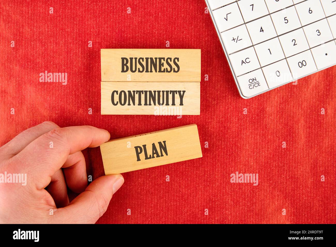 BCP Business continuity plan WRITTEN lettering on wooden blocks on a ...