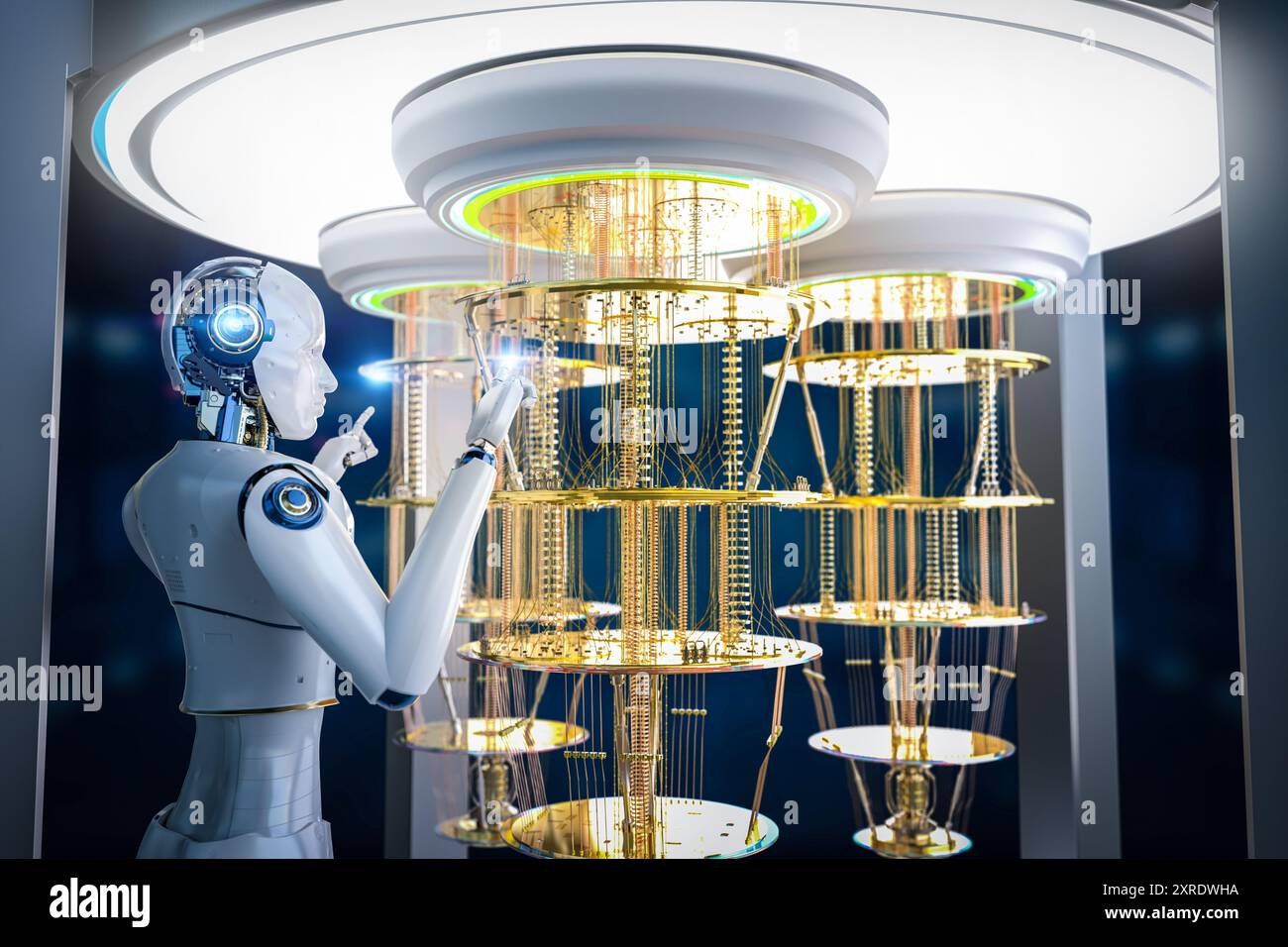 Quantum machine learning technology with 3d rendering cognitive ...