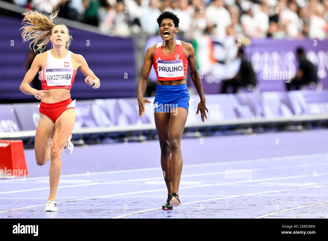 Marileidy Paulino of Dominican Republic celebrates after competing in ...