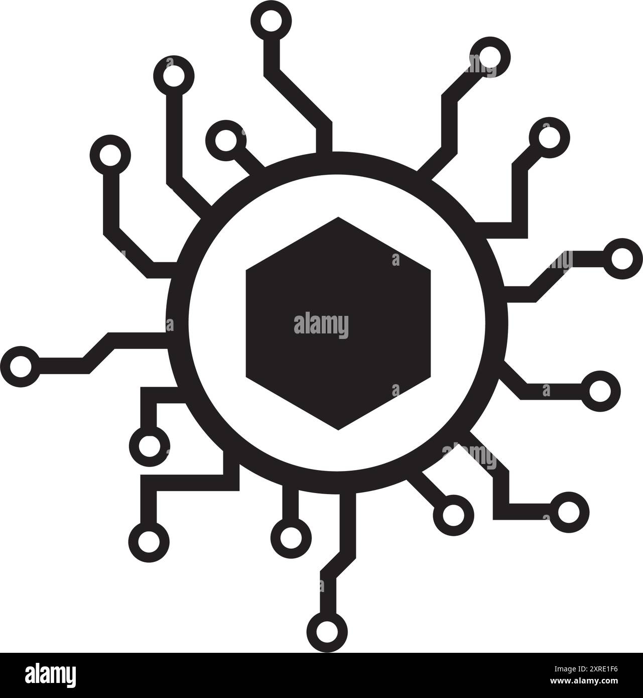 Circuit board icon element design Stock Vector Image & Art - Alamy