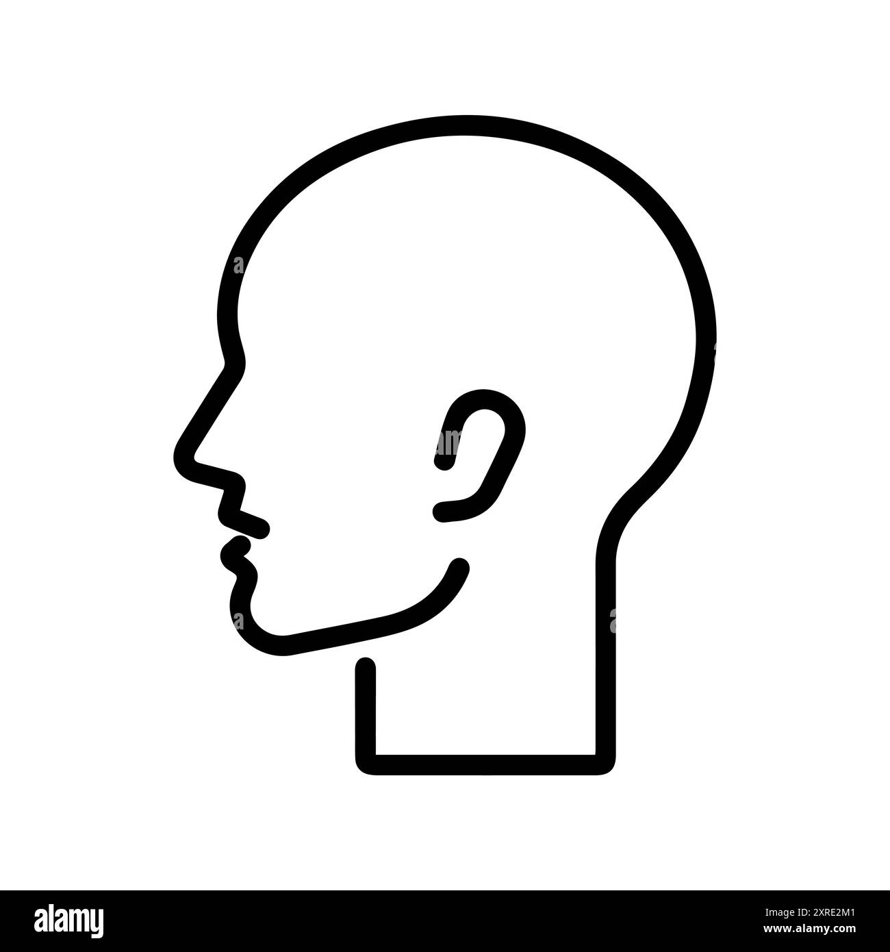 Head icon or modern line symbol. Vector line art and icon design with ...