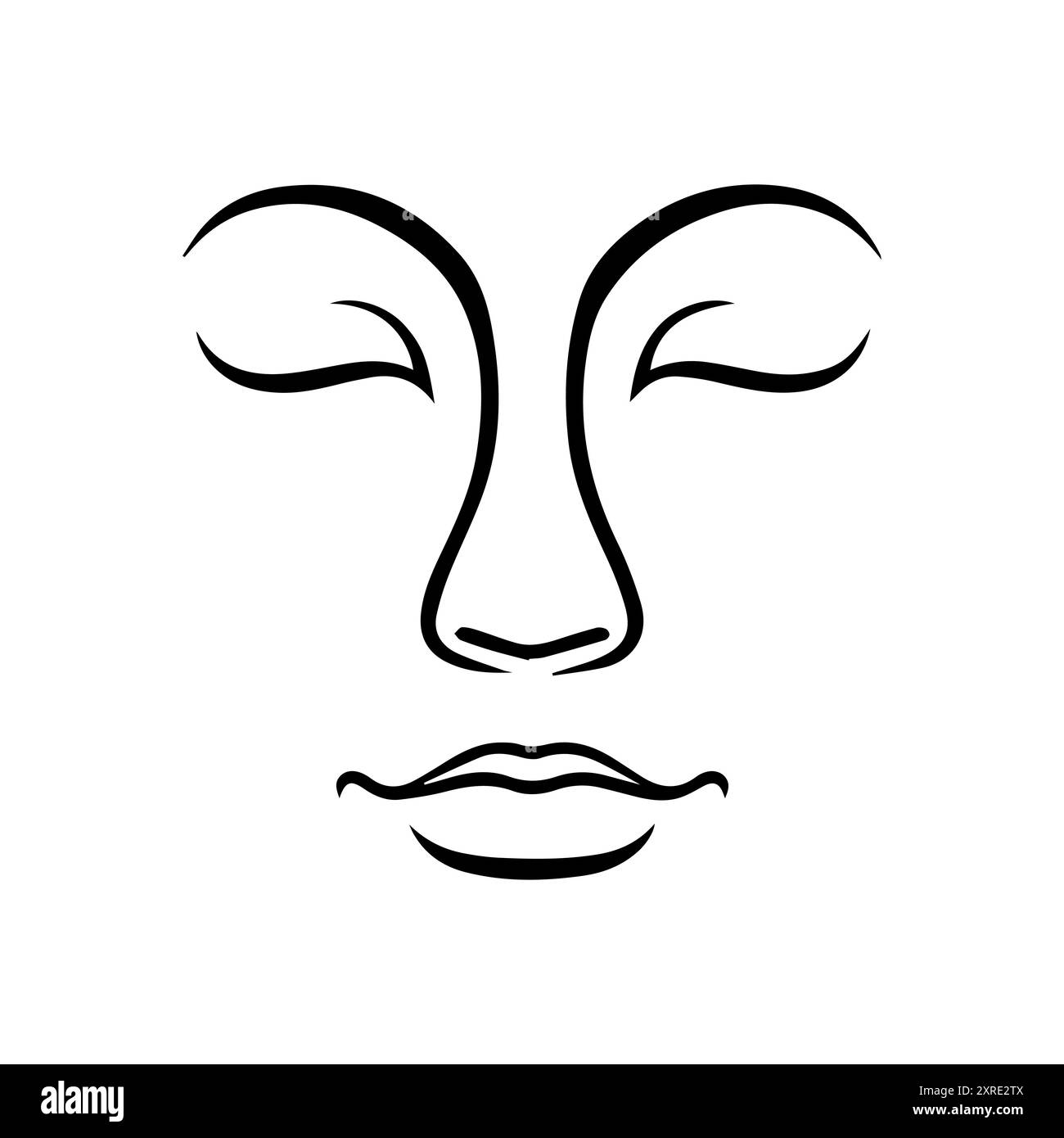 Nose icon or modern line symbol. Vector line art and icon design with ...