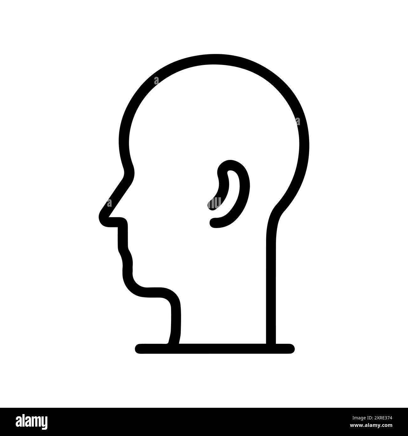 Head icon or modern line symbol. Vector line art and icon design with ...