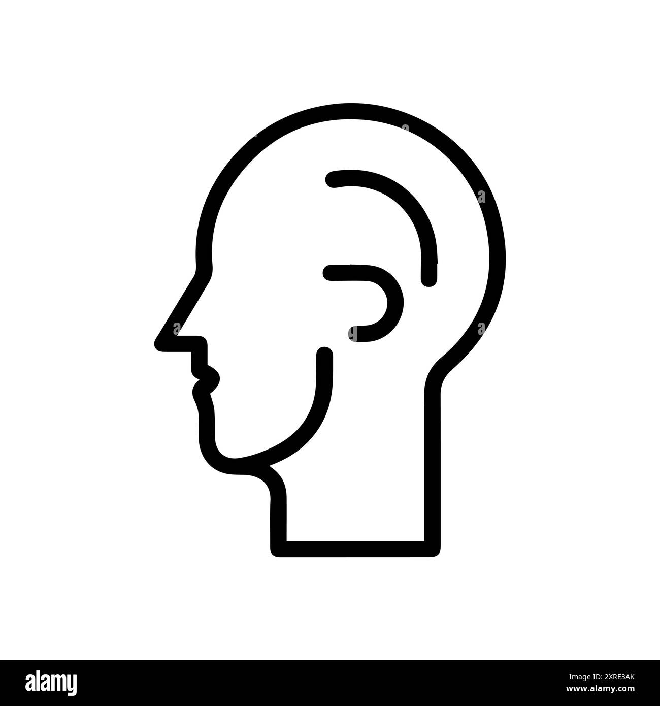 Head icon or modern line symbol. Vector line art and icon design with ...