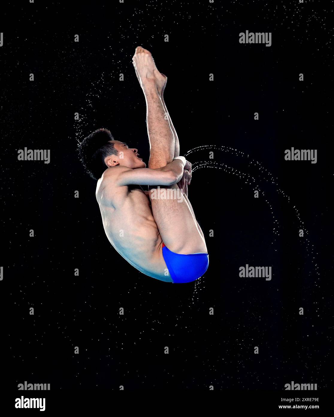 China's Yuan Cao during the Men's 10m Platform Semi final at the ...