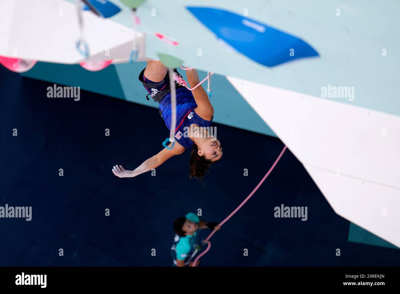 Brooke Raboutou of the United States competes in the women's boulder ...