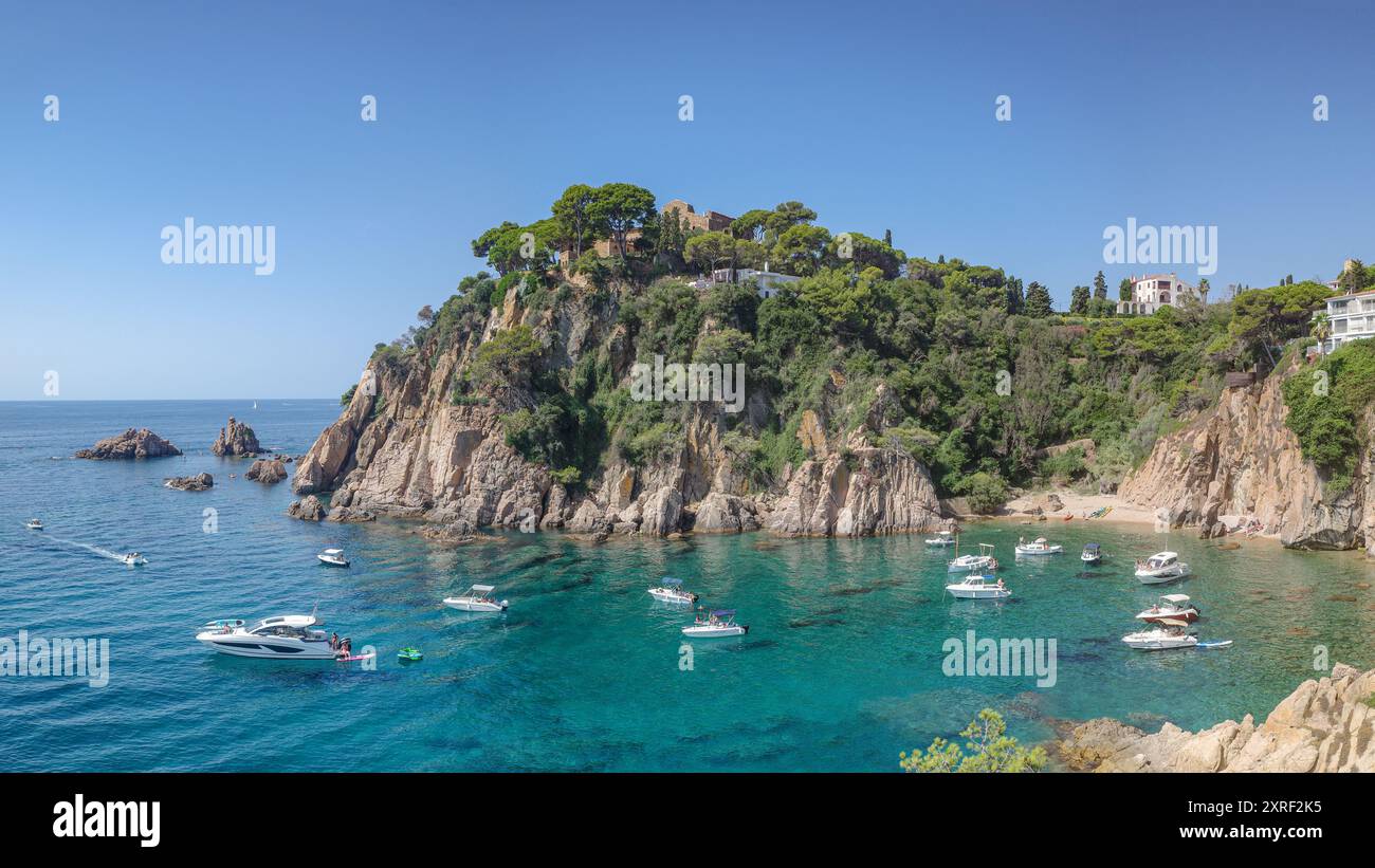 blanes-spain-10-aug-2024-views-over-cala-forcanera-from-the