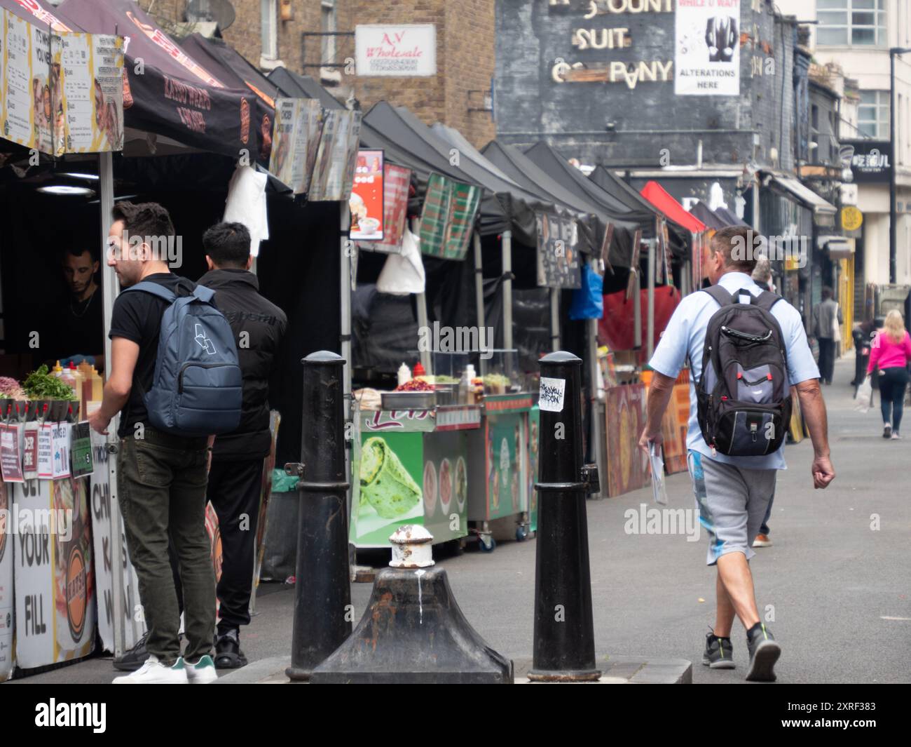 Street food traders with stalls at Goulston Street Food Court Goulston Street food traders with stalls at Goulston Street Food Court Goulston