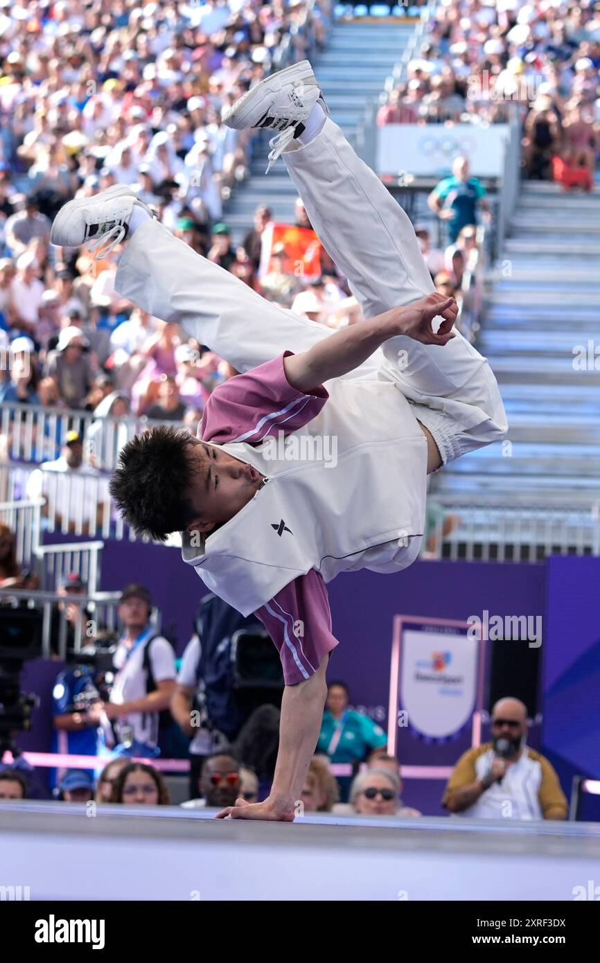 China's Xiangyu Qi, known as B-Boy Lithe-Ing competes during the B-Boys ...