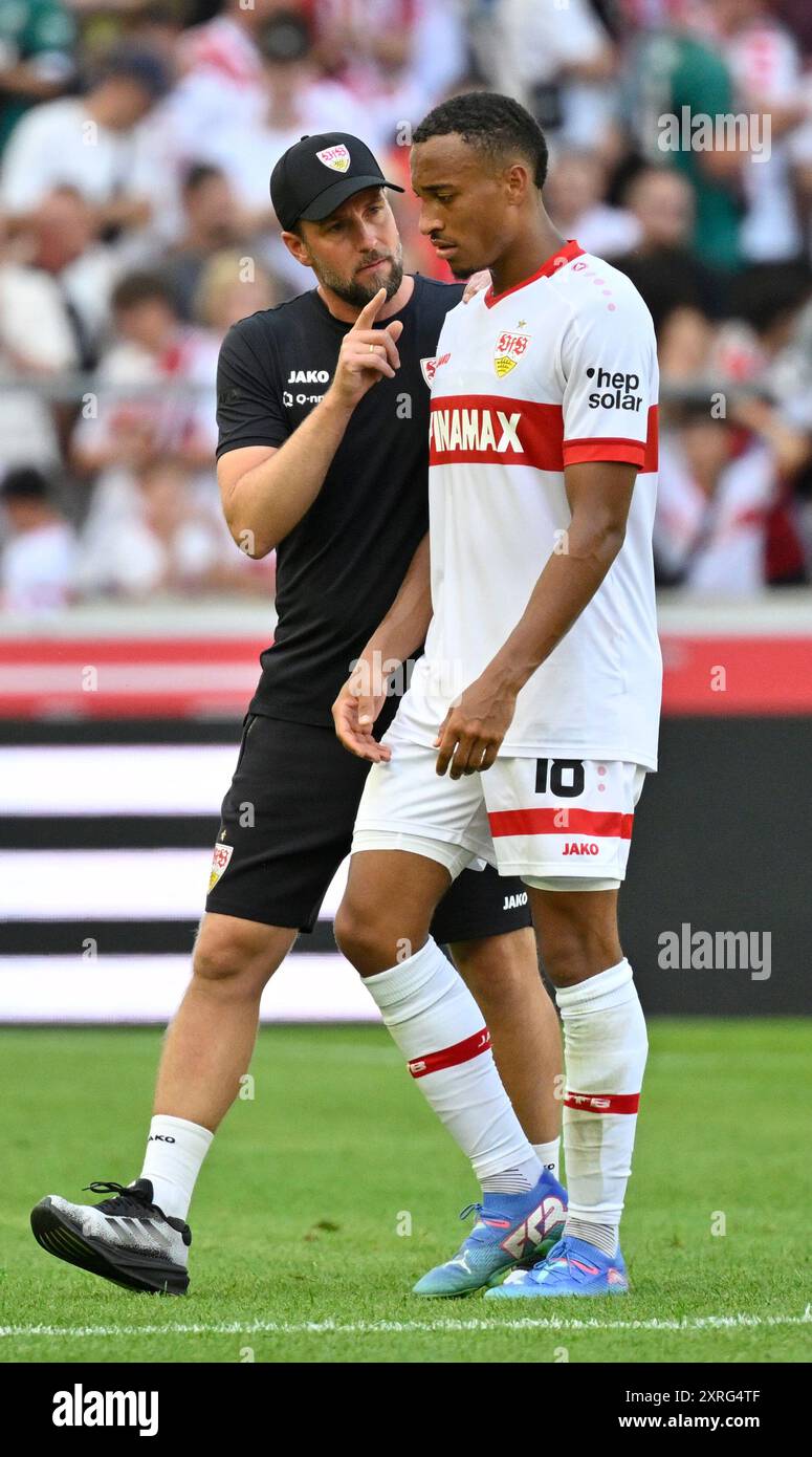 Trainer Coach Sebastian Hoeness VfB Stuttgart im Gespraech Trainer Coach Sebastian Hoeness VfB Stuttgart im Gespraech