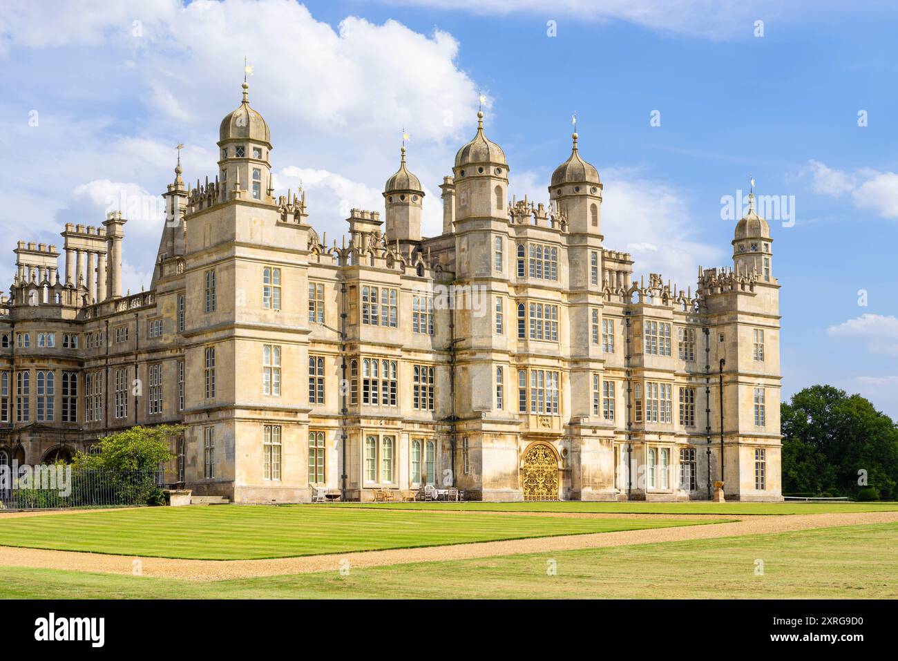 Burghley House Lincolnshire - Burghley House in Burghley park estate grounds near Stamford Lincolnshire England UK GB Europe Stock Photo