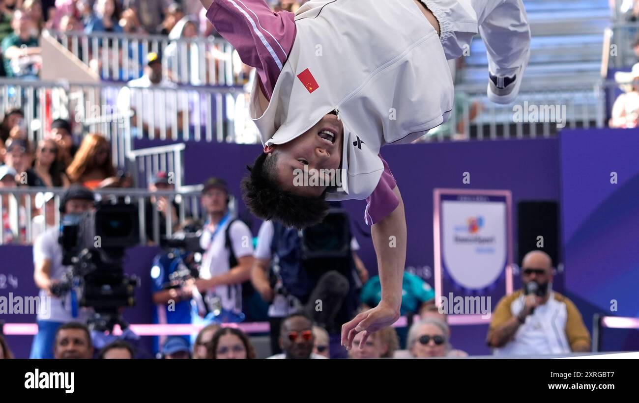 China's Xiangyu Qi, known as B-Boy Lithe-Ing competes during the B-Boys ...