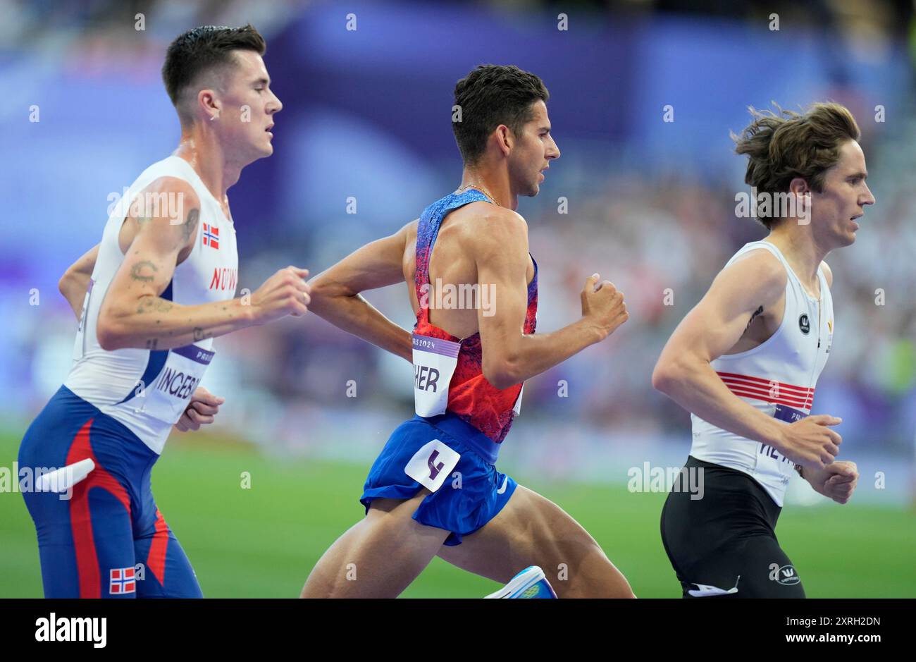 Paris, France. 10th Aug, 2024. Jakob Ingebrigtsen of Norway (L 