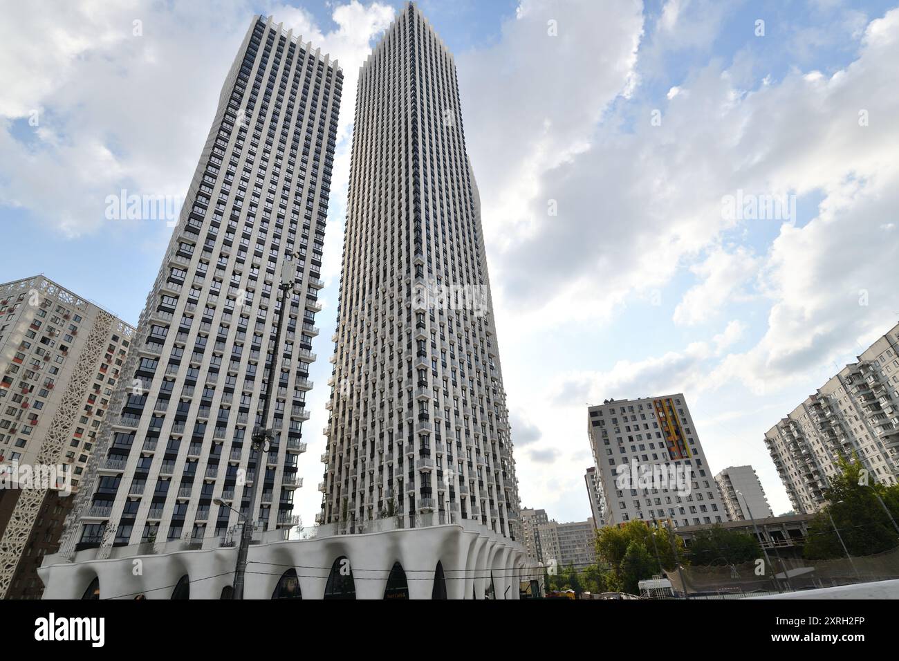 Moscow, Russia - 8 June. 2024. The Wellton Towers - a modern ...