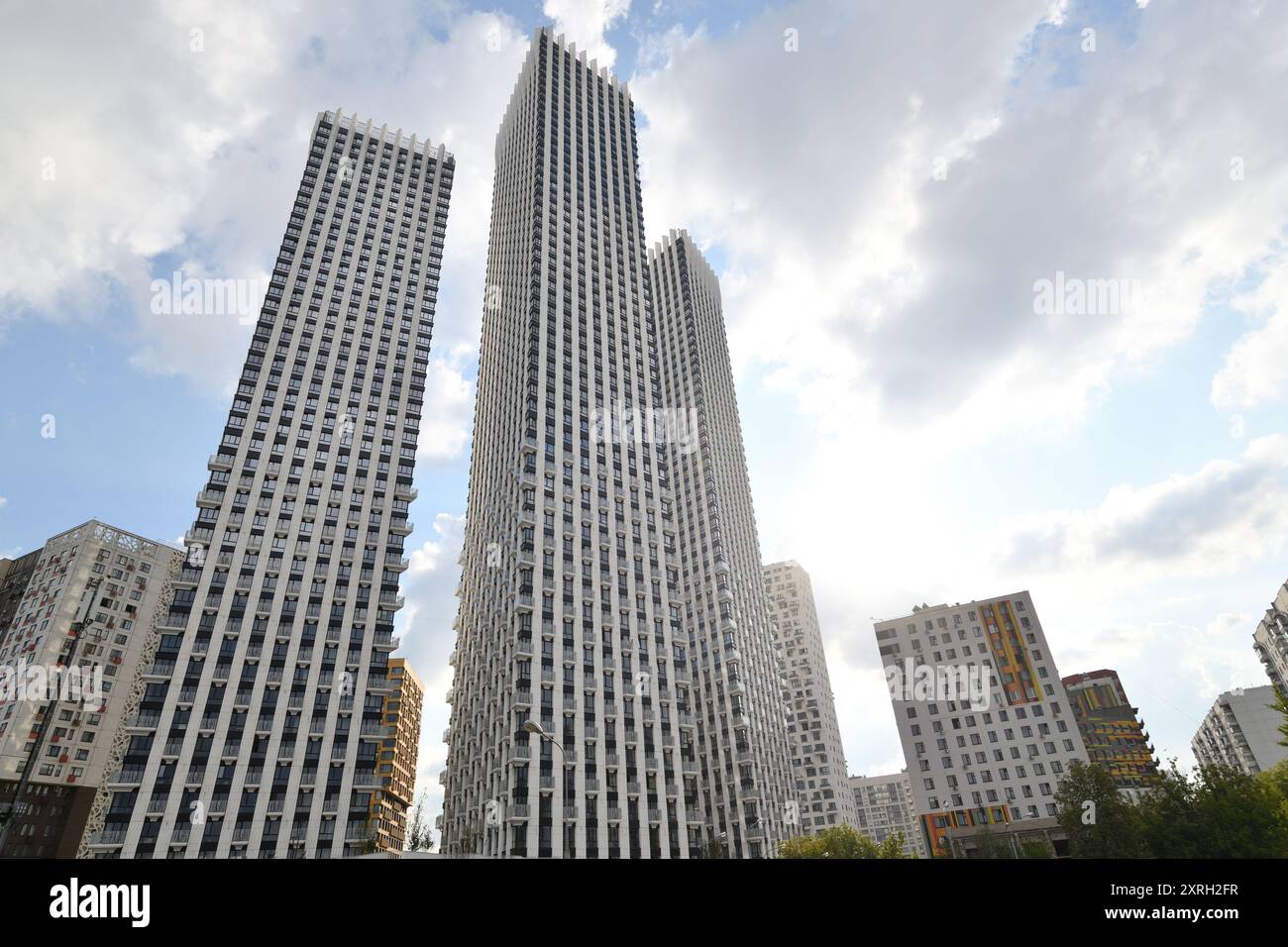 Moscow, Russia - 8 June. 2024. The Wellton Towers - a modern ...
