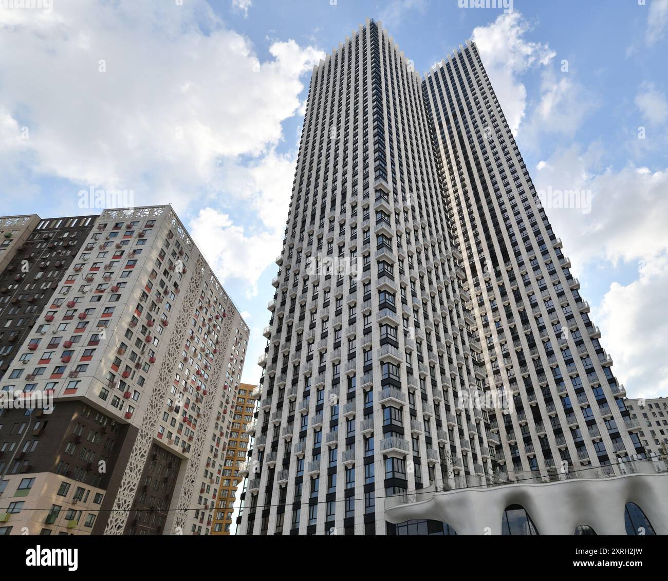 Moscow, Russia - 8 June. 2024. The Wellton Towers - a modern ...
