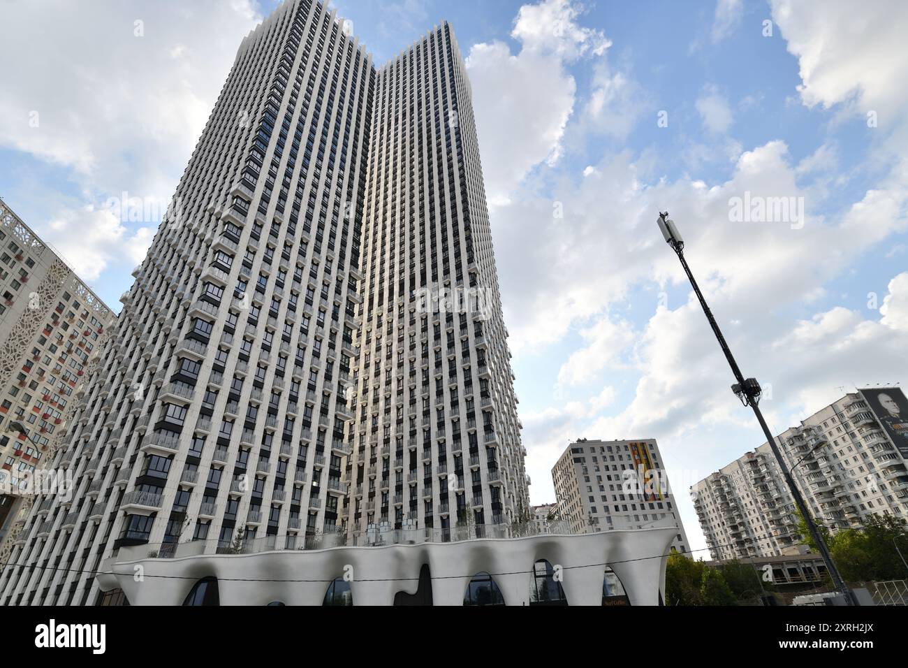Moscow, Russia - 8 June. 2024. The Wellton Towers - a modern ...