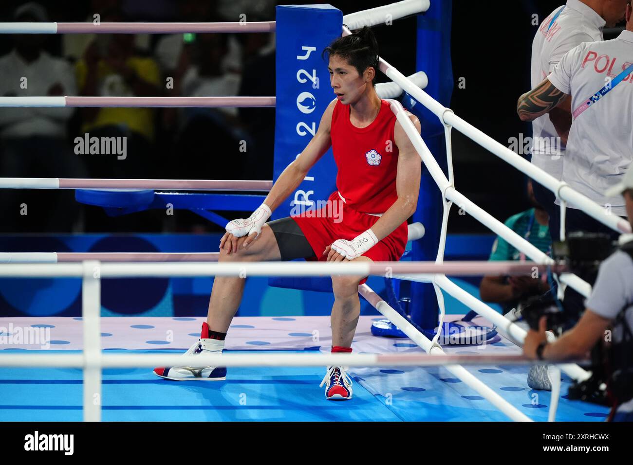Lin Yu Ting of Chinese Taipei following the Women's 57kg - boxing final ...