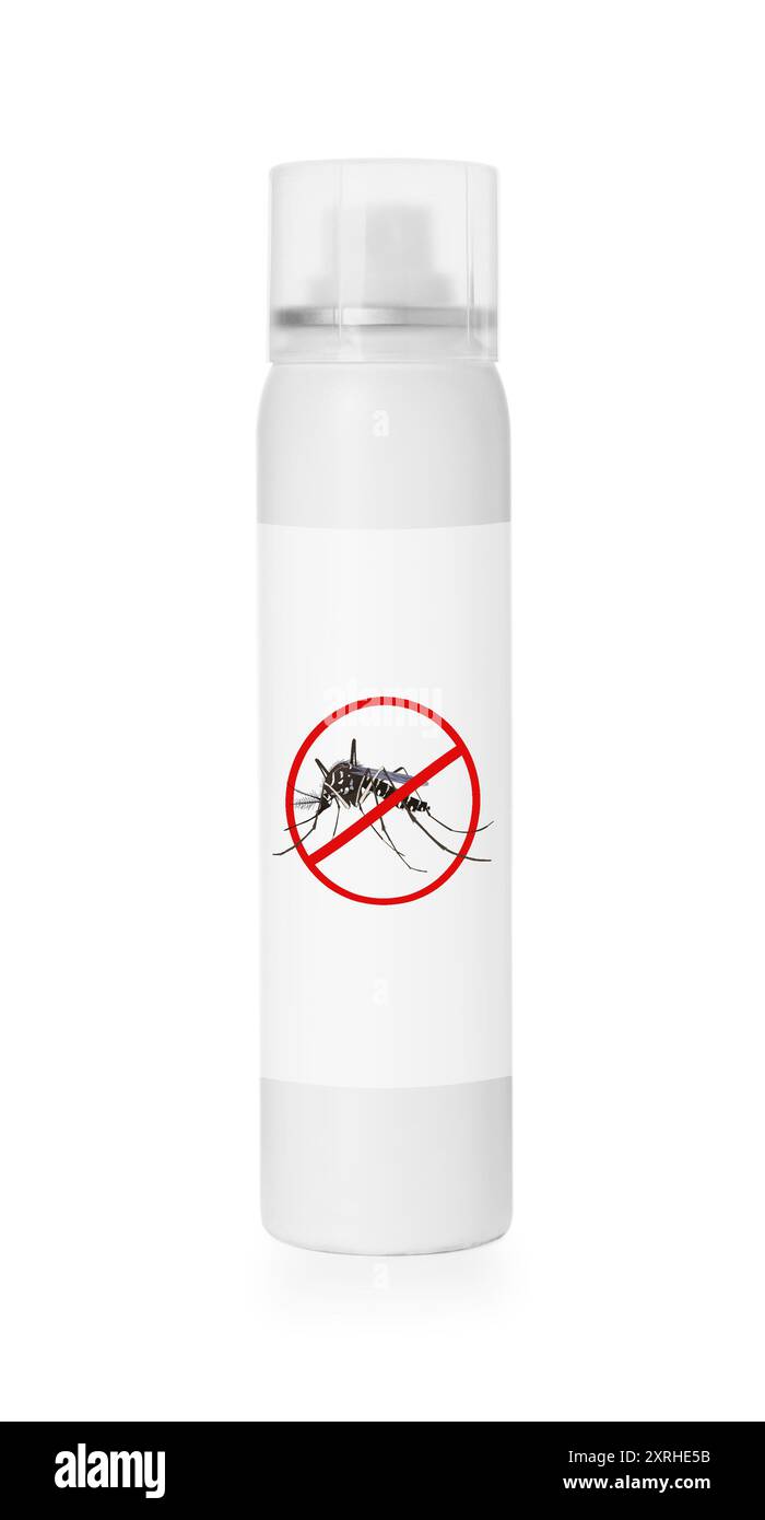 Mosquito spray isolated on white. Insect repellent Stock Photo - Alamy