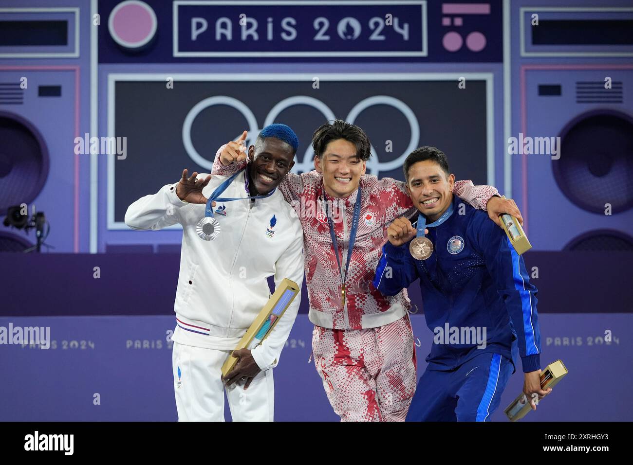 Philip Wizard Gold medallist Canada's Philip Kim, known as B-Boy Phil Wizard, center ...
