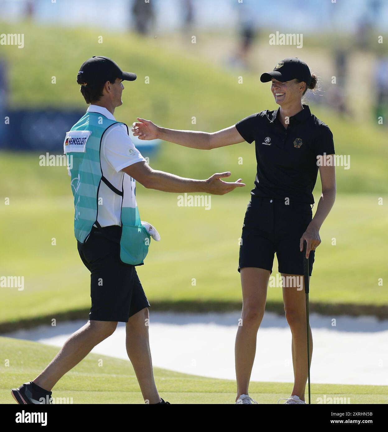 Paris, France. 10th Aug, 2024. Esther Henseleit of Germany celebrates
