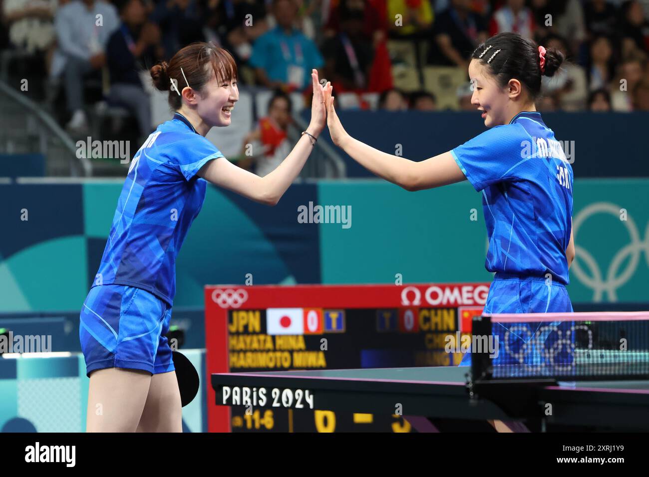 Paris, France. 10th Aug, 2024. Hina Hayata & Miwa Harimoto (JPN) Table ...