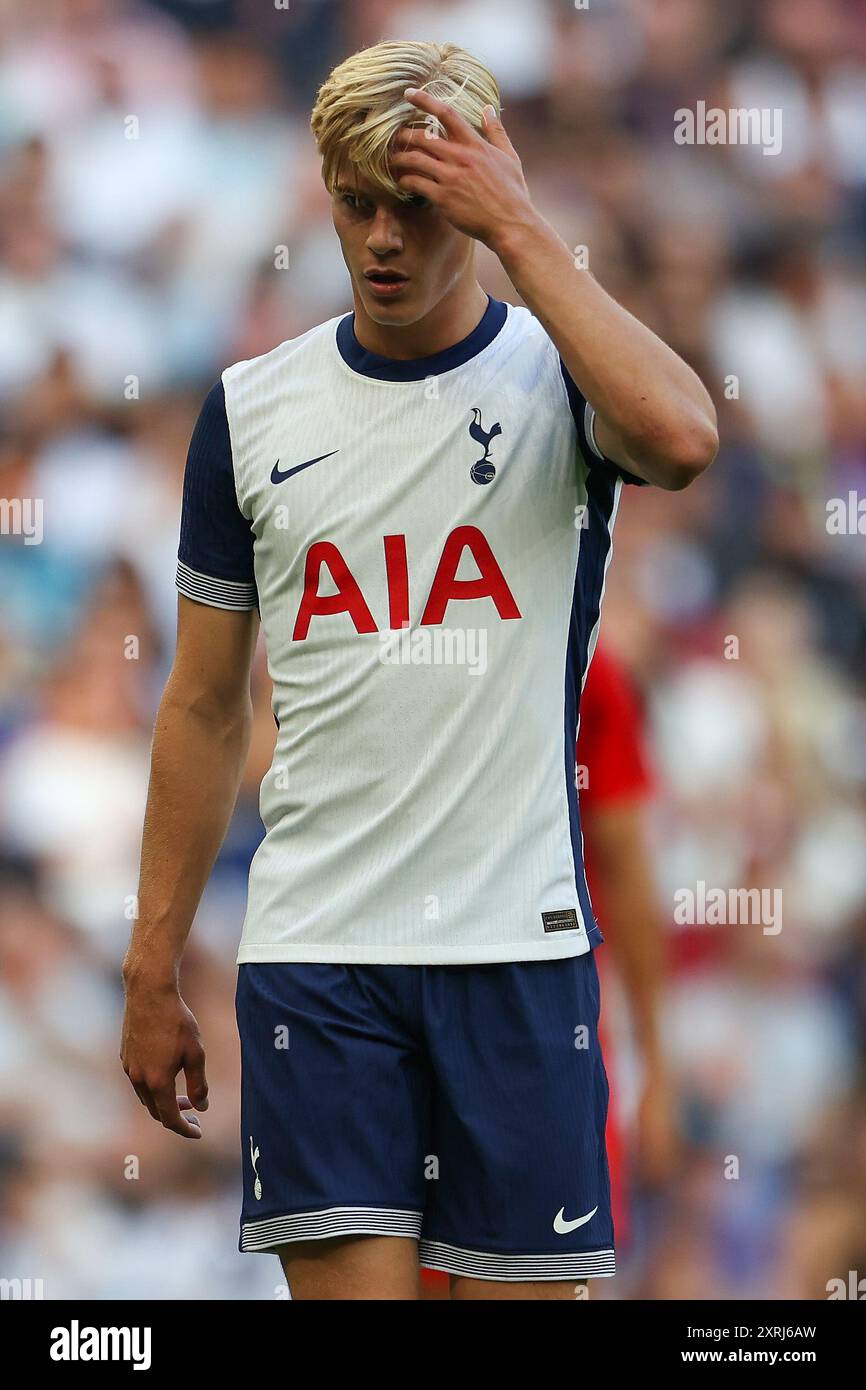 London, UK. 10th Aug, 2024. Tottenham Hotspur midfielder Lucas