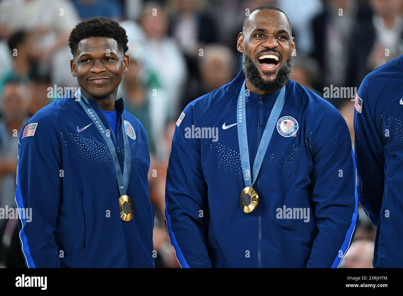 Paris, Fra. 11th Aug, 2024. (L-R) Anthony Edwards and LeBron of Team ...