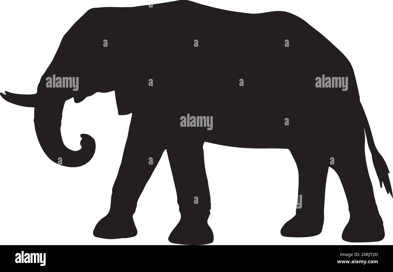 ELEPHANT SILHOUETTE Stock Vector