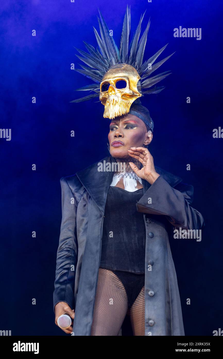 Grace Jones during the Outside Lands Music Festival on August 10
