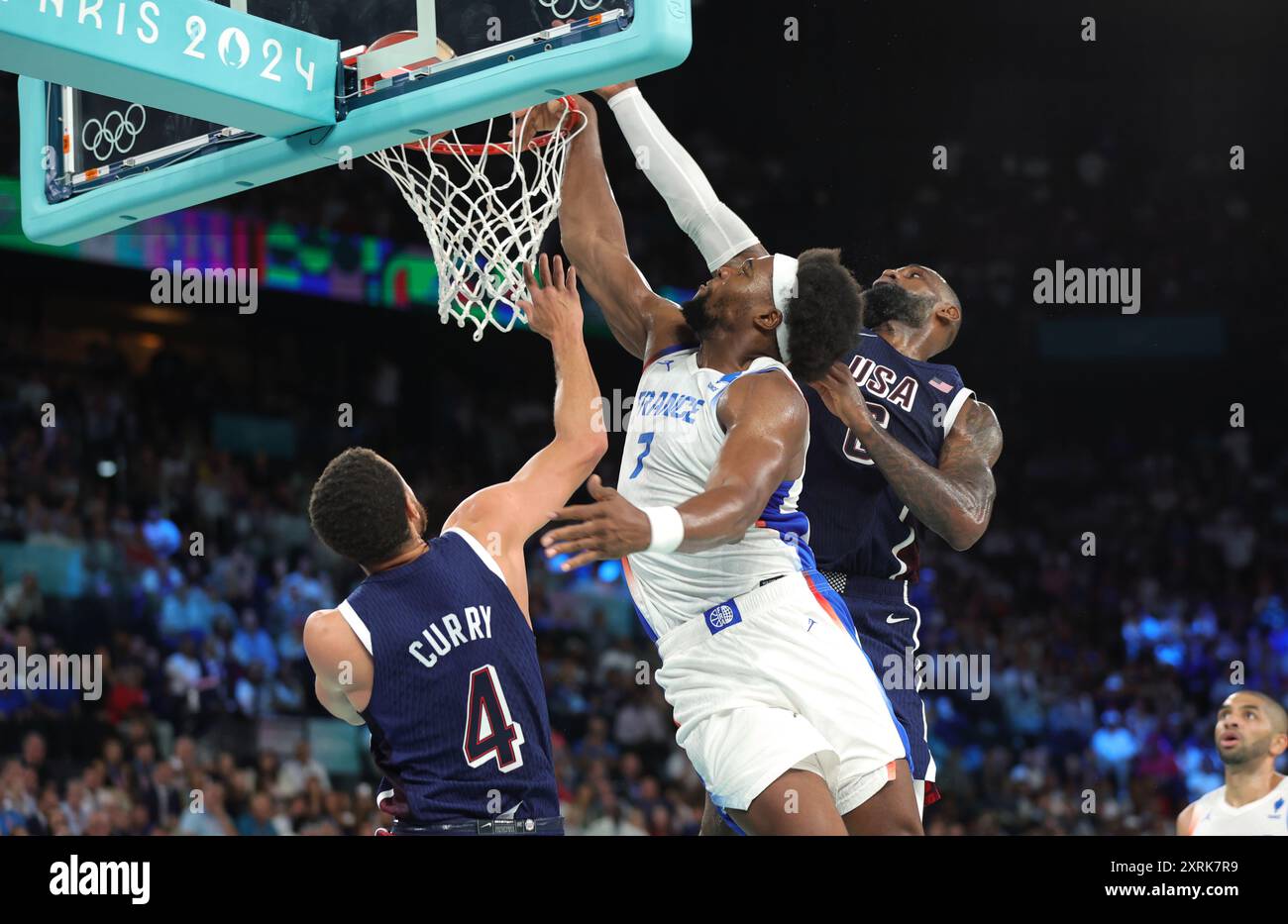 PARIS, FRANCE - AUGUST 10: Guerschon Yabusele of France, LeBron James ...