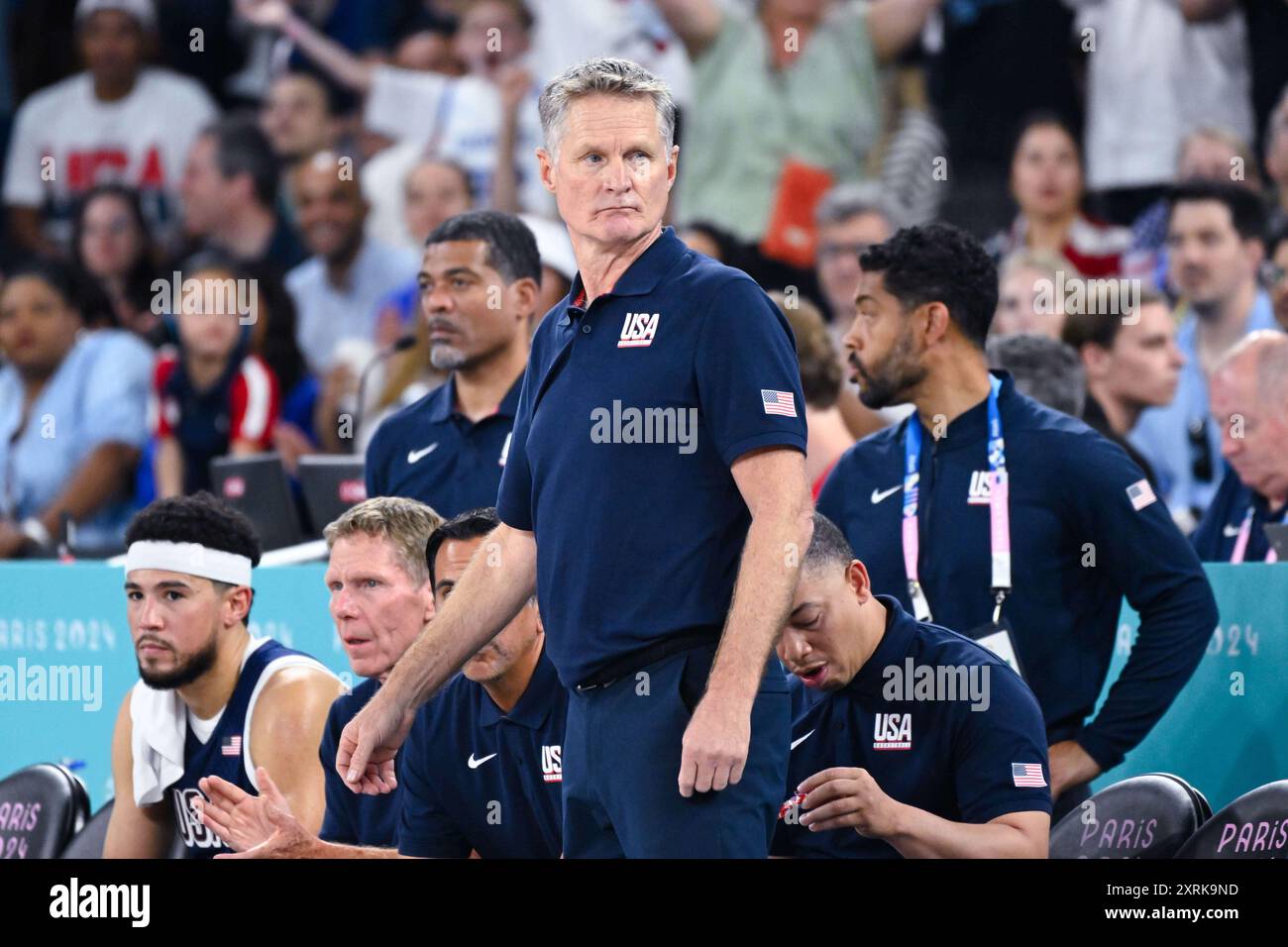 Coach Steve Kerr of USA, Basketball, Men's Gold Medal Game between