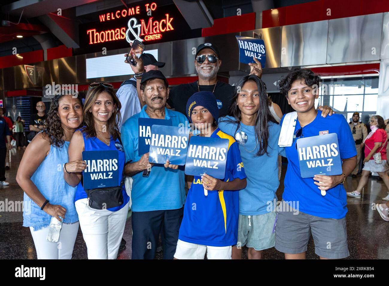 Las Vegas, USA. 10th Aug, 2024. attends the VP Kamala Harris and Gov Tim Walz rally at Unvieristy of Las Vegas Thomas & Mack Center in Las Vegas, Nevada on August 10, 2024. (Photo by Travis P Ball/Sipa USA) Credit: Sipa USA/Alamy Live News Stock Photo