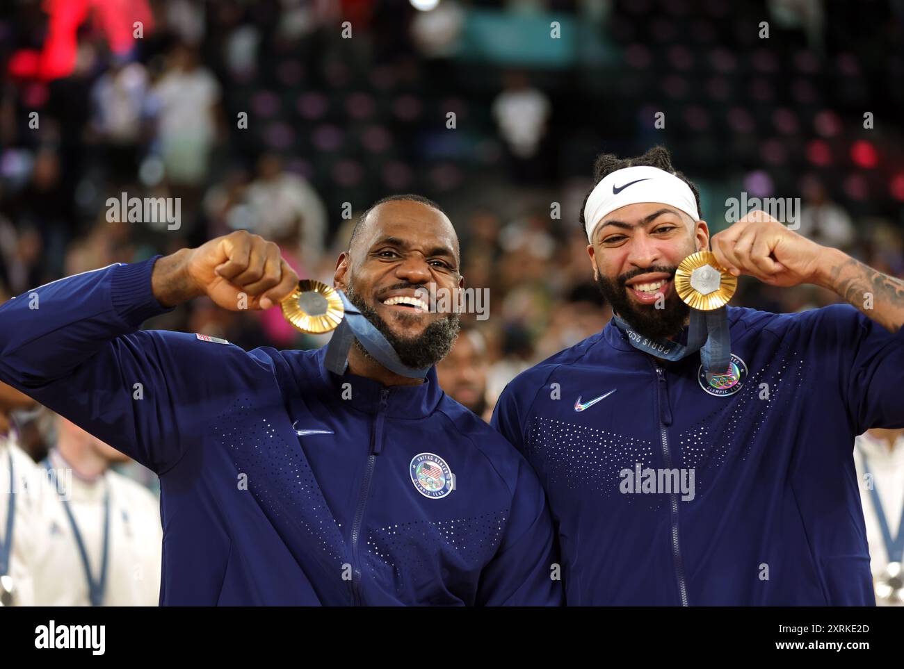 PARIS, FRANCE - AUGUST 10: LeBron James of United States and Anthony ...