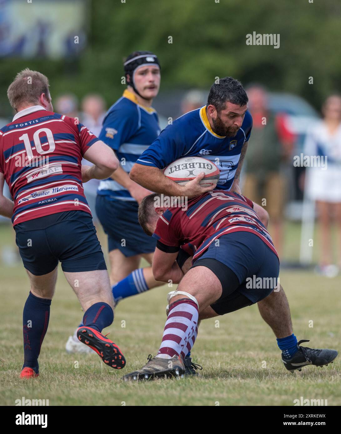 English mens amateur Rugby Union players playing in a league game Stock ...