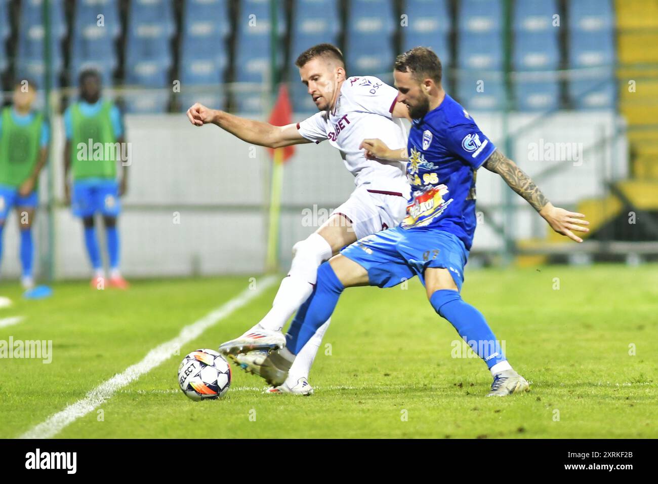 FOOTBALL MATCH GLORIA BUZAU - FC RAPID 1923 BUCURESTI, SUPERLIGA SUPERBET (10.08.2024) ,CRISTIAN STAVRI Stock Photo