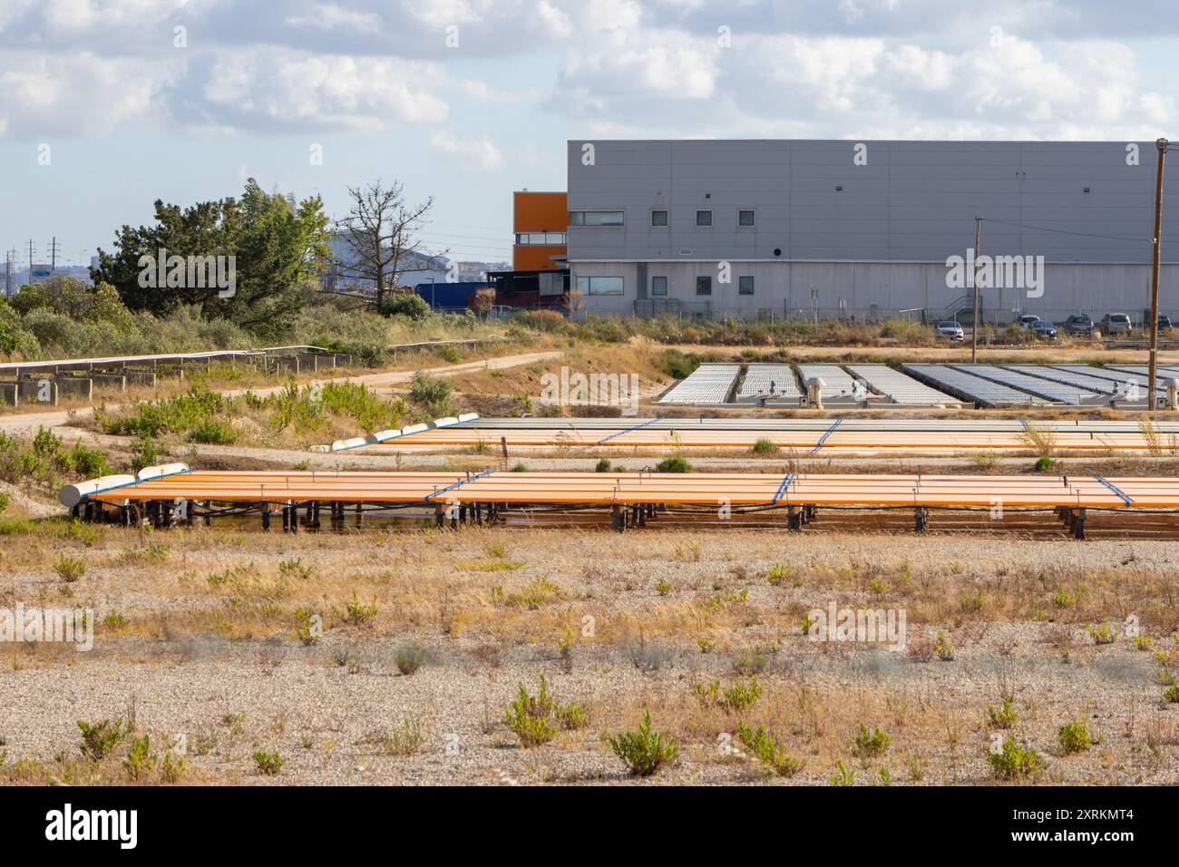 Open raceway ponds for algae production at algatec eco business park, a ...