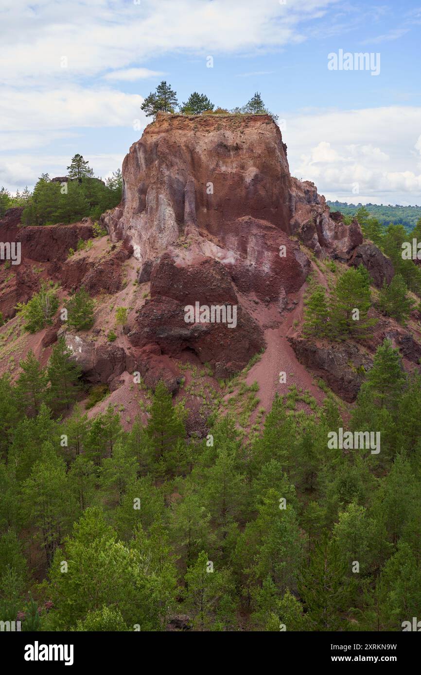Extinct volcano landscape from a caldera inactive for millions of years ...