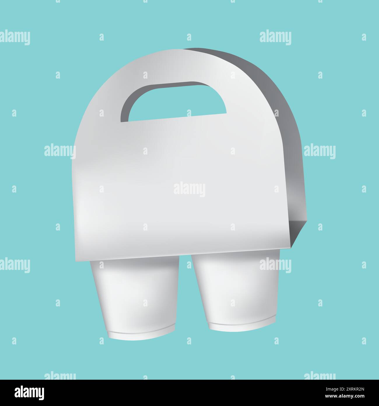 Realistic Takeaway Paper Cup Mockup Design vector. Stock Vector