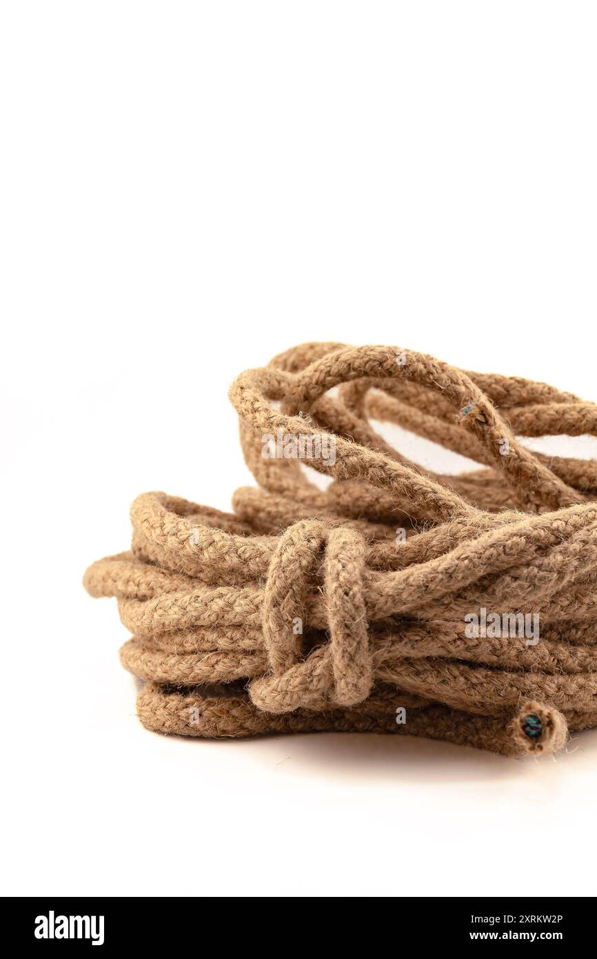 Braided jute rope, for domestic and industrial use Stock Photo - Alamy