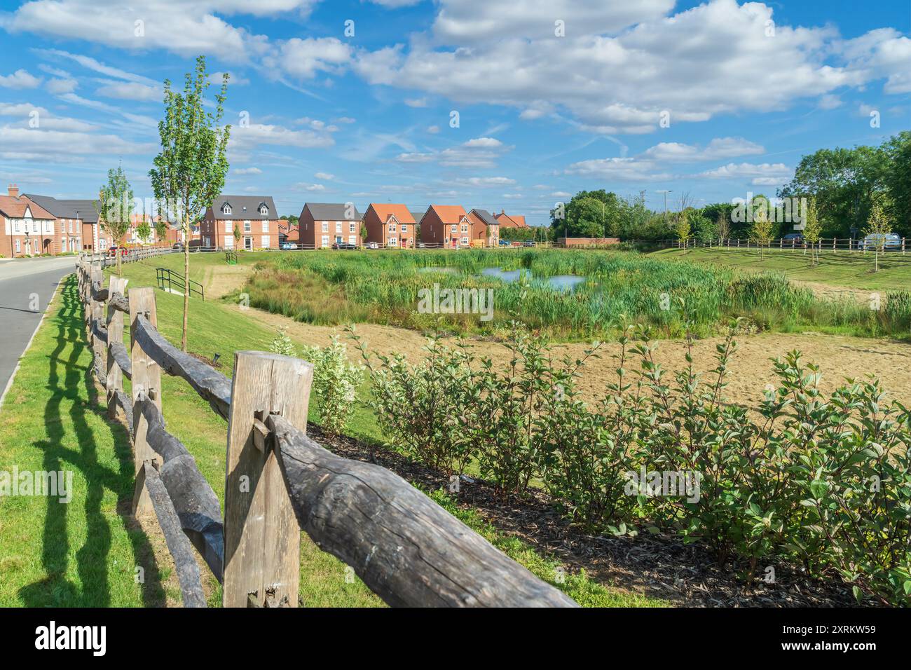 Housing development in Bedford UK Stock Photo