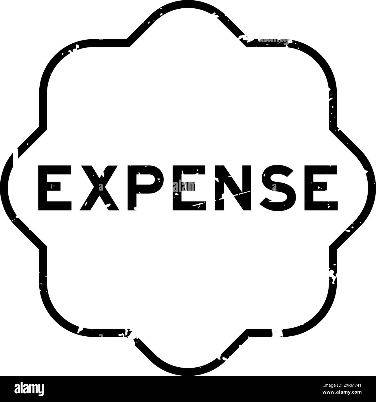 Grunge black expense word rubber seal stamp on white background Stock ...