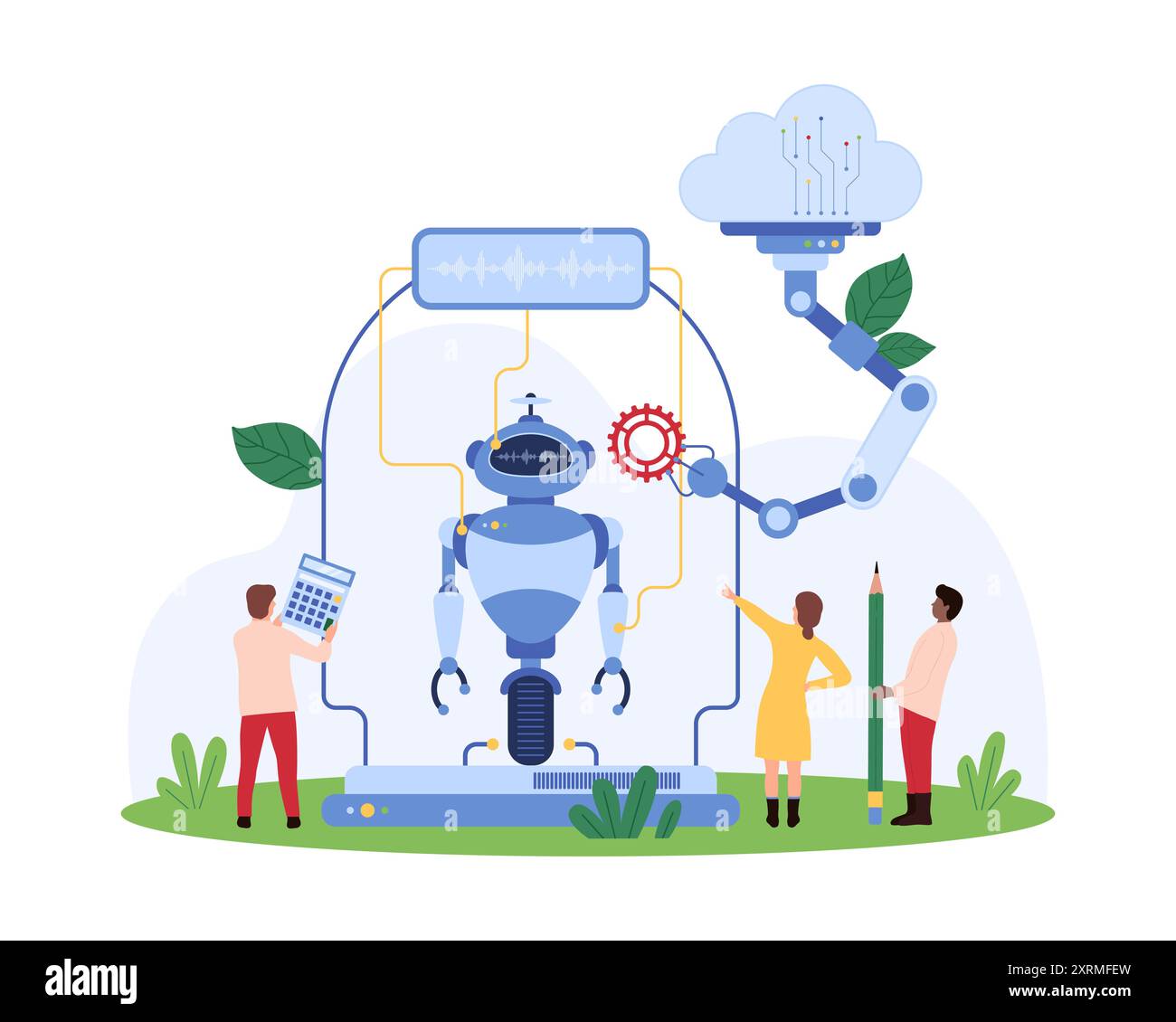 Creation of chat bot, virtual assistant with AI. Tiny people and ...