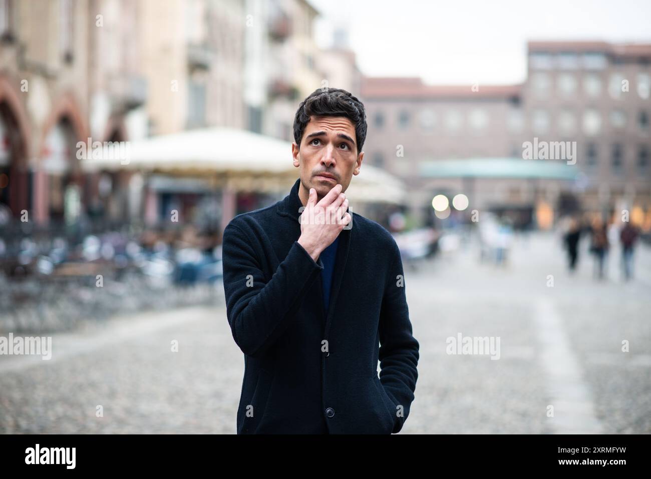 Young pensive man anxiety hi-res stock photography and images - Alamy