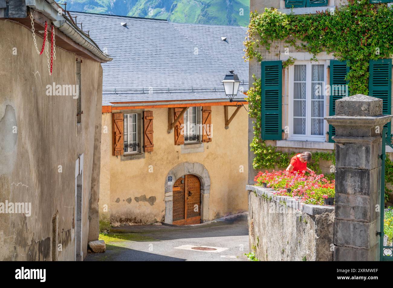 Village centre of Aas in the Ossau Valley