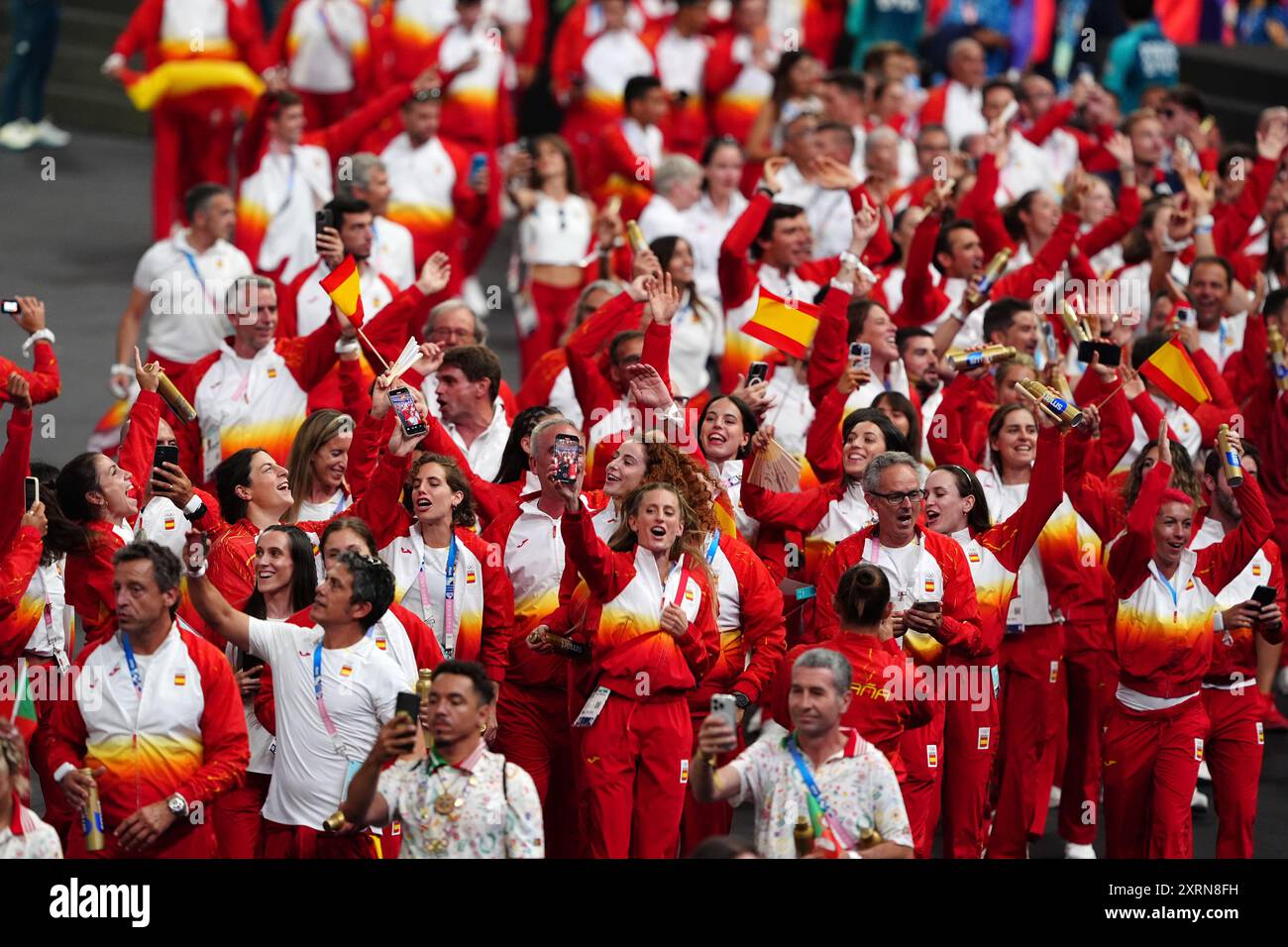 Spain during the closing ceremony of the 2025 Paris Olympic Games, at