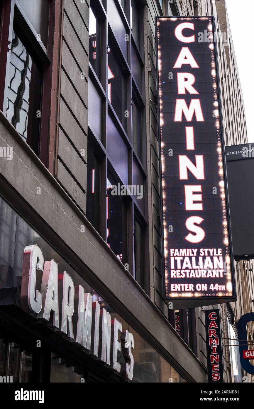 Carmine's is a popular Italian restaurant in the heart of Times Square ...