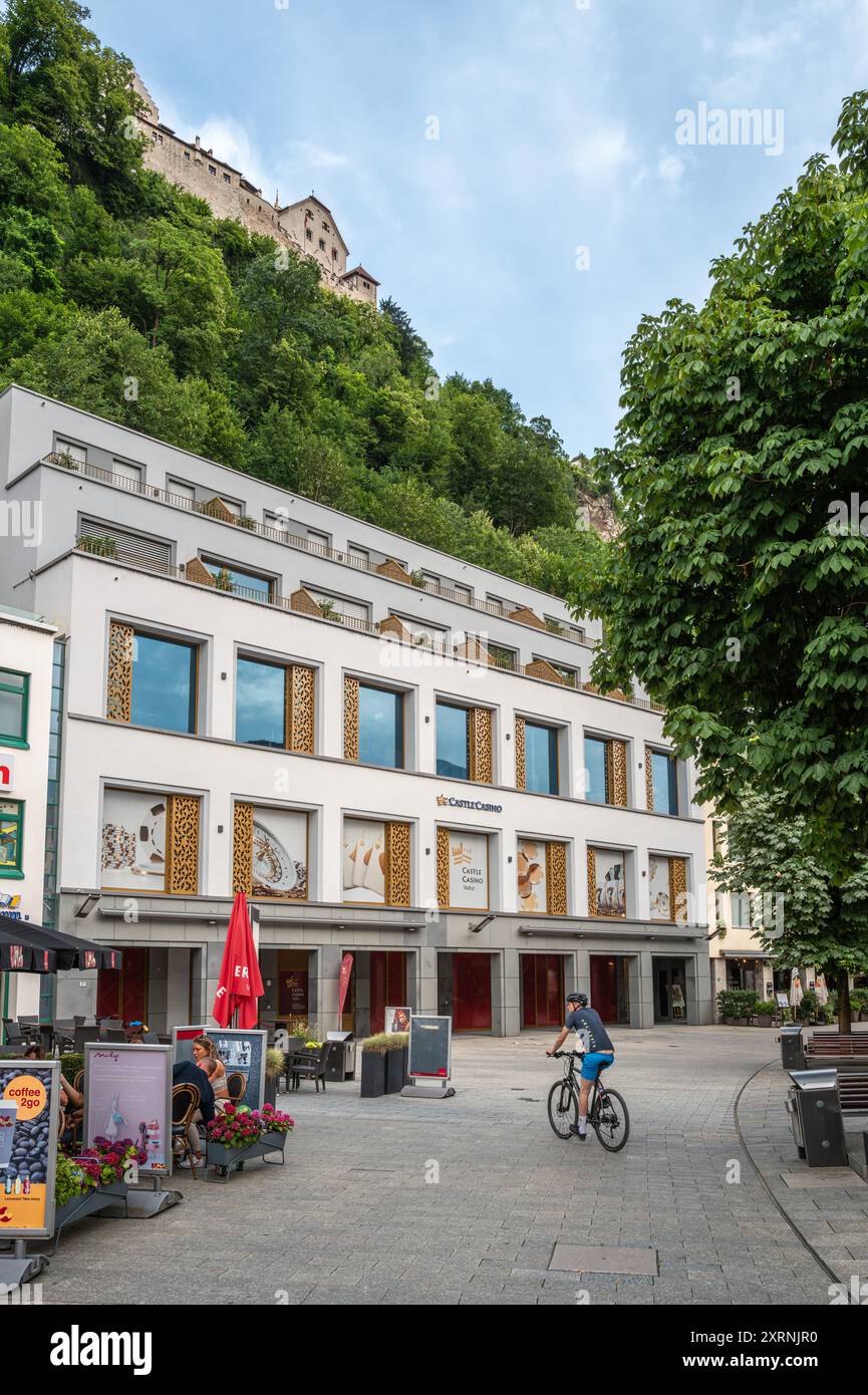 Vaduz, Liechtenstein - July 5, 2024: Castle Casino Vaduz is a well-known casino located in Vaduz, the capital city of Liechtenstein. Stock Photo