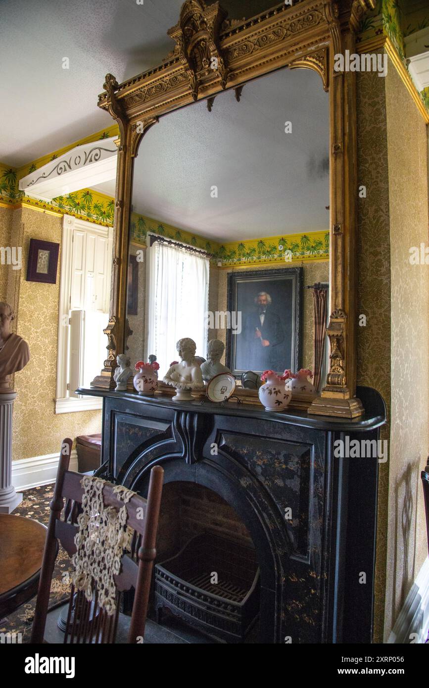 Victorian Fireplace Mantel With Mirror